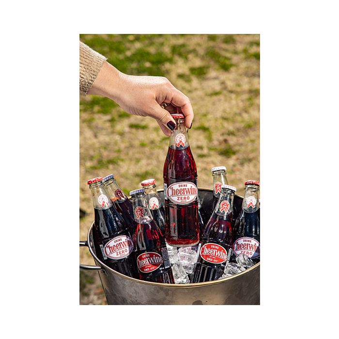 Cheerwine Zero Sugar Glass Bottles 24-Pack