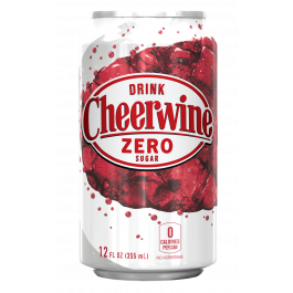 Cheerwine Zero Sugar Glass Bottles 24-Pack